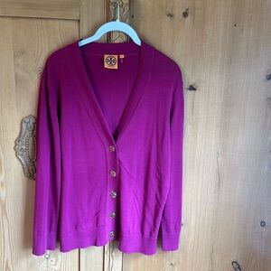 Tory burch cropped cotton cardigan